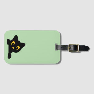 Cute Cat Silhouette Luggage Tag