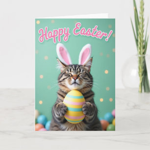 Cute Cat Springtime Celebration Card