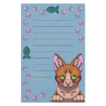 Cute Cat Stationery (lined)