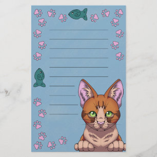 Cute Cat Stationery (lined)