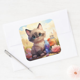 Cute cat sticker