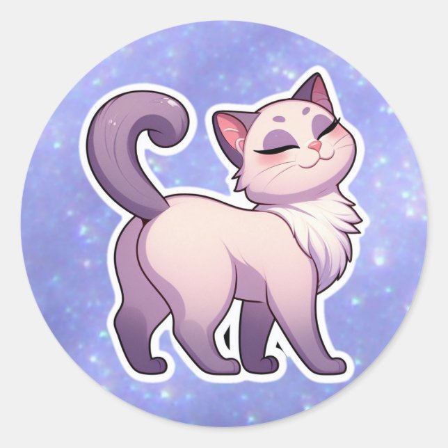 cute cat sticker (Front)