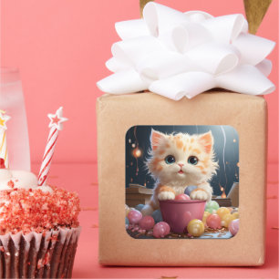 Cute cat sticker