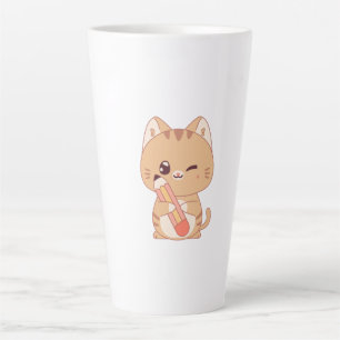 cute cat student cat lovers design latte mug