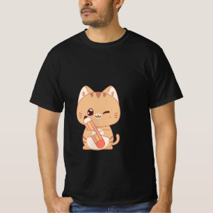 cute cat student   cat lovers design  T-Shirt