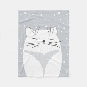 Cute cat, symbol of 2023. fleece blanket