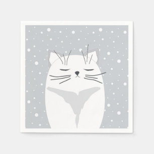 Cute cat, symbol of 2023. napkin