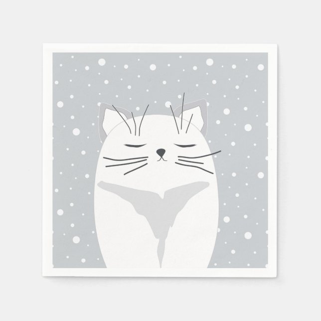 Cute cat, symbol of 2023. napkin (Front)
