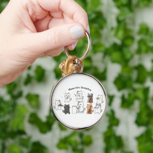 Cute Cat Symphony Band Key Ring