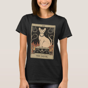 Cute Cat Tarot The Devil Cat For Women Kids T-Shirt