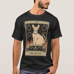 Cute Cat Tarot The Devil Cat For Women Kids T-Shirt