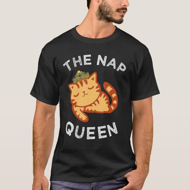 Cute Cat  The Nap Queen Kitty Tee (Front)