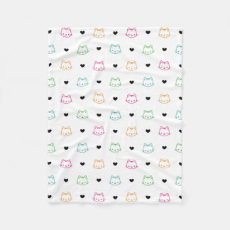 Cute Cat Theme Fleece Blanket