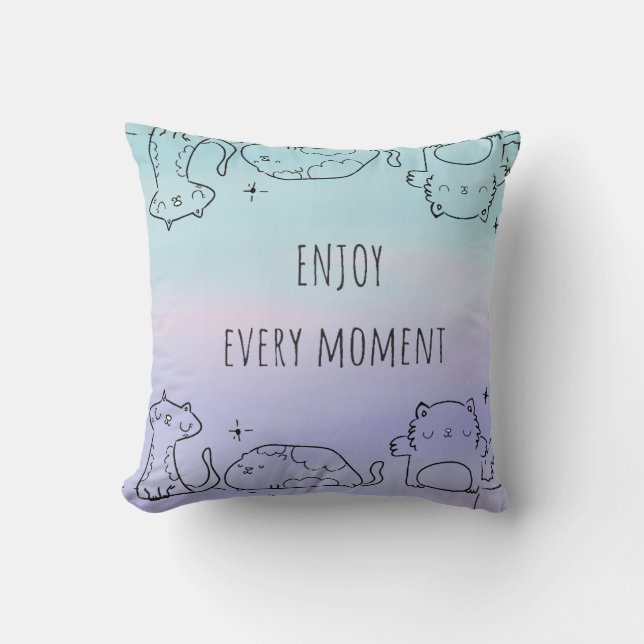 CUTE CAT Throw Pillow (Front)