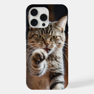 Cute cat throwing a punch iPhone 15 pro max case