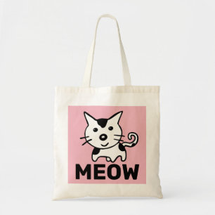 CUTE CAT TOTE PINK MEOW (PURSE) BAG