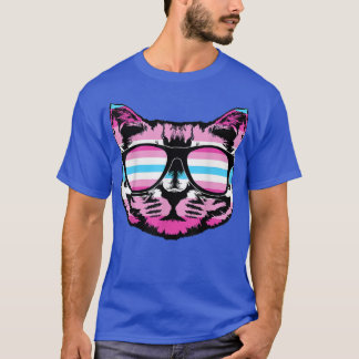 Cute Cat Transgender Pride Cat Lovers  T-Shirt