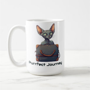 Cute Cat Traveller – Gift for Cat Lovers Coffee Mug