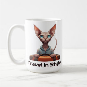 Cute Cat Traveller – Gift for Cat Lovers Coffee Mug