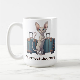 Cute Cat Traveller – Gift for Cat Lovers Coffee Mug