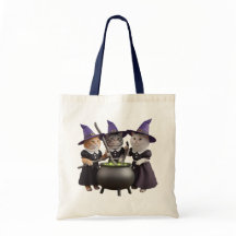 Cute Cat Trick-or-Treat Tote