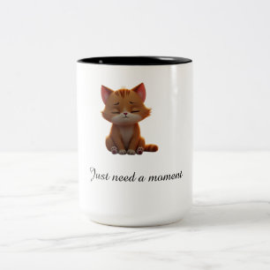 Cute cat Two-Tone coffee mug