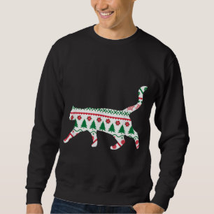 Cute Cat Ugly Christmas Sweater Meow Xmas