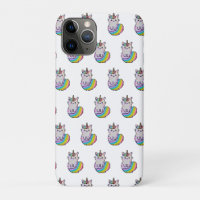 Cute cat unicorn rainbow
