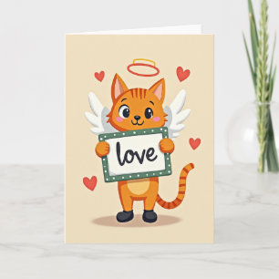 Cute Cat Valentine Love Card
