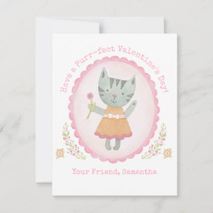 Cute Cat Valentines Day Card
