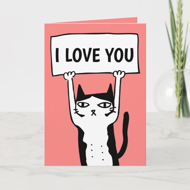 CUTE CAT VALENTINE'S DAY GREETING CARDS (Front)