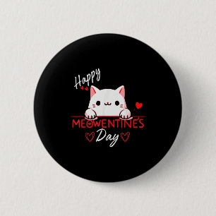 Cute Cat Valentines Day Love For Girls Kitty Quote 6 Cm Round Badge