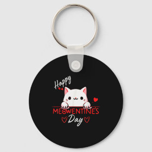 Cute Cat Valentines Day Love For Girls Kitty Quote Key Ring