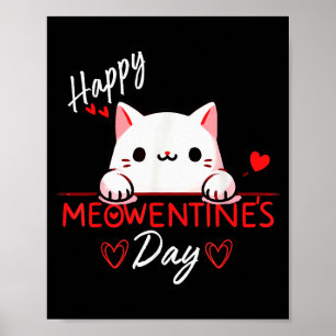 Cute Cat Valentines Day Love For Girls Kitty Quote Poster