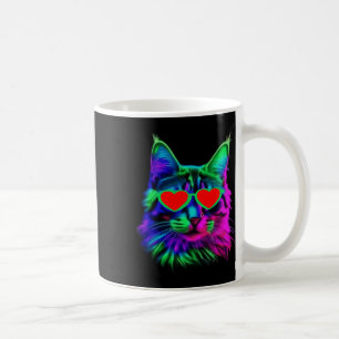 Cute Cat Valentines Day Sungles Heart Kitty Love K Coffee Mug