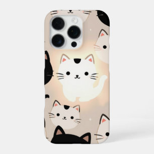 Cute Cat Vibes iPhone 16 Pro Case