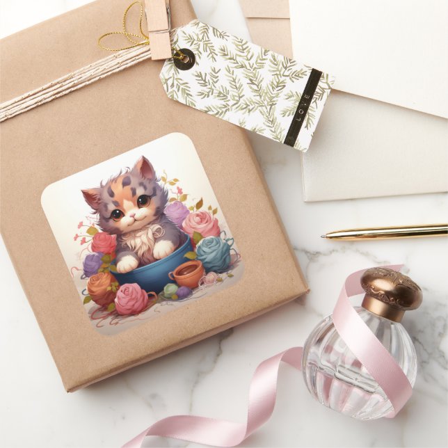 Cute cat vintage sticker (Gifting)