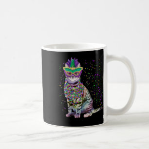 Cute Cat Wearing Carnival Mask Mardi Gras Cat Love Coffee Mug