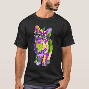 Cute Cat Wearing Carnival Mask Mardi Gras Cat T-Shirt