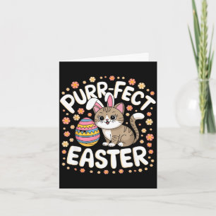 Cute cat with bunny ears fun easter pet loverCute Card