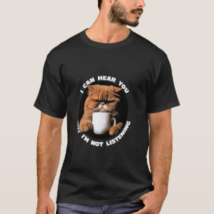 Cute Cat with Coffee Men Women Colourful Kitten Ow T-Shirt