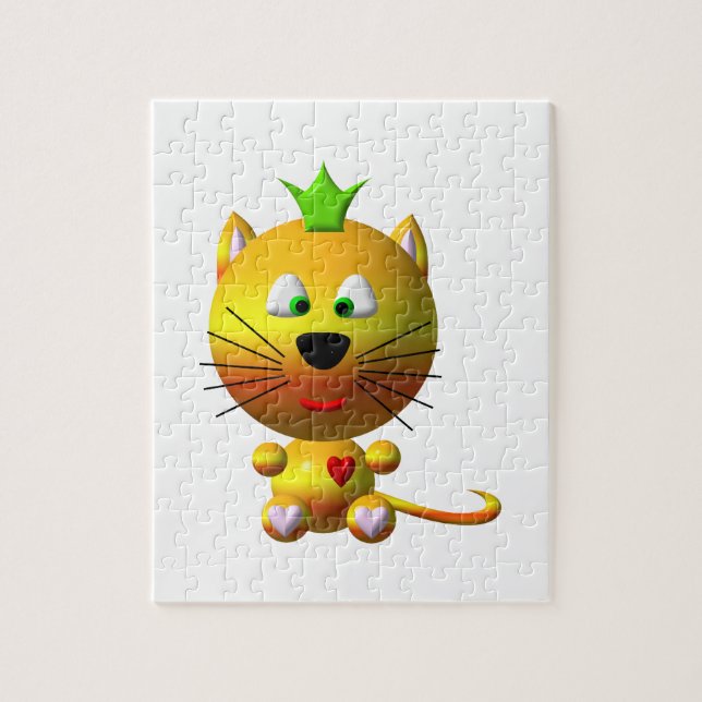 Cute Cat With Crown Jigsaw Puzzle (Vertical)