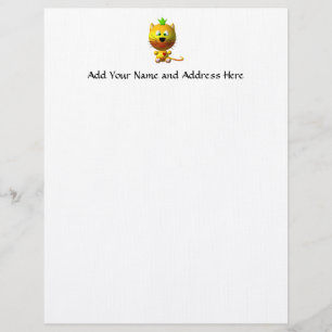 Cute Cat With Crown Letterhead