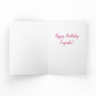 Cute cat with cupcake birthday greeting card