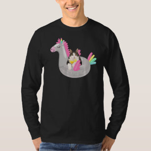 Cute Cat With Margarita & Unicorn Float Kitten Sum T-Shirt