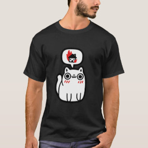 Cute Cat with Mischievous Thoughts Adorable yet Na T-Shirt