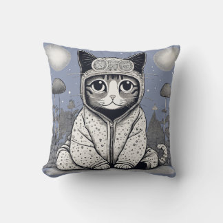 Cute Cat with Pajama Cushion