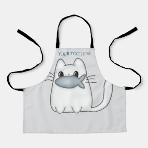 Cute Cat with Prize Fish Apron