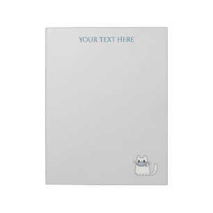 Cute Cat with Prize Fish Notepad