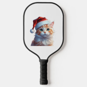 Cute cat with santa hat Classic T-Shirt Pickleball Paddle